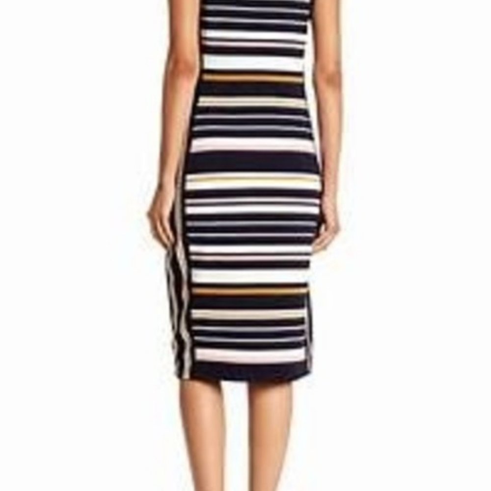 Max Studio Multicolor Stripe Sheath Maxi Dress - Picture 2 of 3